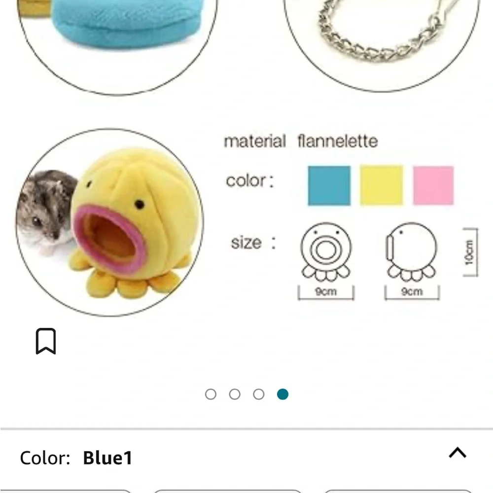 Hamster hanging bed with blue. New never used